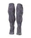 Jimmy Choo Maxyn 85 Knee-high Boots In Grey Suede In Grey