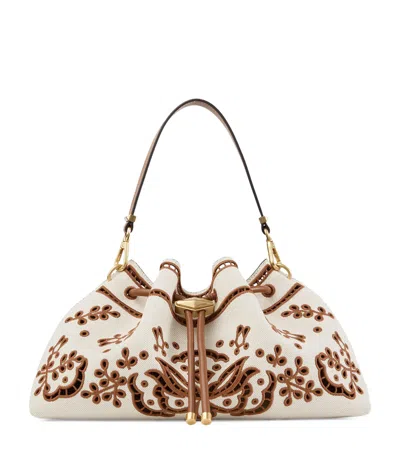 Jimmy Choo Medium Canvas Cinch Bucket Bag