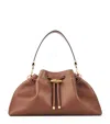 Jimmy Choo Medium Bon Bon Leather Cinch Shoulder Bag In Brown