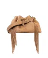 Jimmy Choo Medium Cinch Suede Shoulder Bag With Fringes