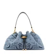 Jimmy Choo Medium Denim Cinch Bucket Bag