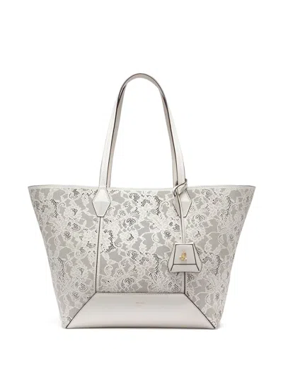 Jimmy Choo Medium Diamon Tote Bag In Gray