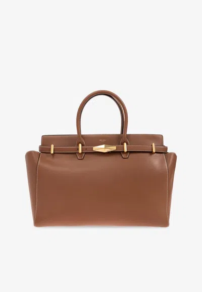 Jimmy Choo Medium Diamond Belted Top Handle Bag