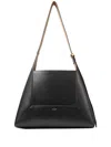 Jimmy Choo Diamond Structured Shoulder Bag With Metal Hardware In Black