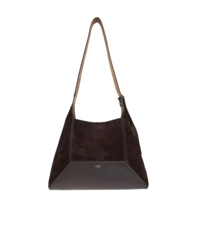 Jimmy Choo Diamond Medium Shoulder Bag In Black