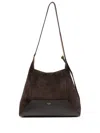 Jimmy Choo Medium Diamond Suede Leather Shoulder Bag