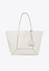 Jimmy Choo Medium Diamond Tote Bag In Calf Leather In Latte