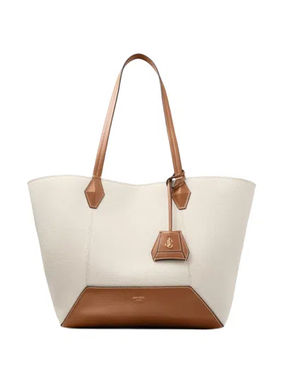 Jimmy Choo Medium Diamond Tote Bag In Neutral