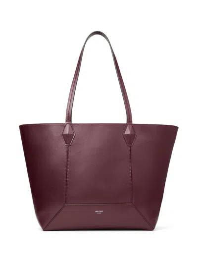 Jimmy Choo Mittelgrosse Diamond Tote Bag In Garnet/garnet