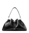 Jimmy Choo E/w Bon Bon Soft Shiny Leather Bag In Black