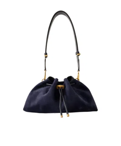 Jimmy Choo Medium Leather-trimmed Shoulder Bag In Black