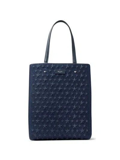Jimmy Choo Medium Lenny Tote Bag In Blue