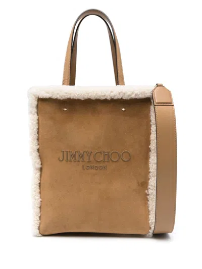 Jimmy Choo Medium Lenny Tote Bag In Beige
