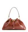 Jimmy Choo Cinch M Snakeskin-effect Leather Shoulder Bag In Brown