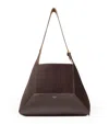 Jimmy Choo Medium Suede Diamond Shoulder Bag In Brown
