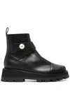 Jimmy Choo Meena Leather Ankle Boots In 黑色