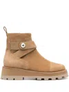 Jimmy Choo Meena Faux Pearl-embellished Suede Ankle Boots In Rattan Brown