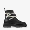 Jimmy Choo Meena Suede Shearling Boots In Black