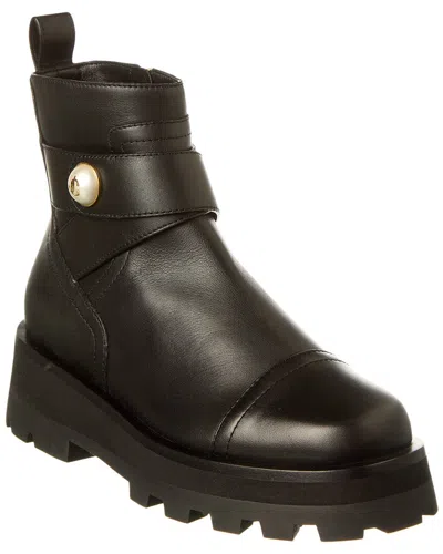 Jimmy Choo Meena Leather Ankle Boots In Black