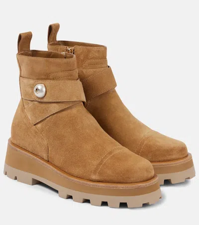 Jimmy Choo Meena Suede Ankle Boots In Brown