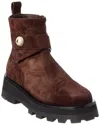 Jimmy Choo 45mm Meena Flat Suede Ankle Boots In Brown