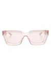 Jimmy Choo Megs/s Square-frame Sunglasses In Neutrals