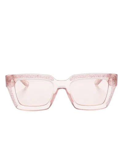 Jimmy Choo Megs/s Square-frame Sunglasses In Neutrals