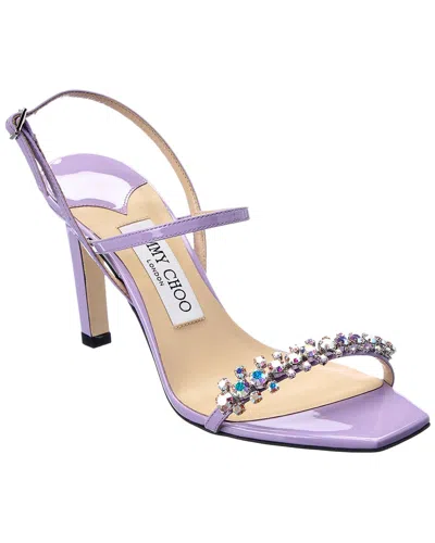 Jimmy Choo Meira 85 Patent Sandal In Purple