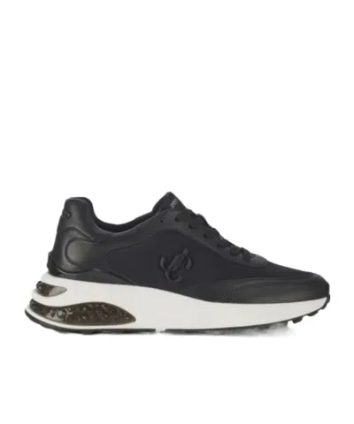 Jimmy Choo Memphis Lace-up Sneakers In Black