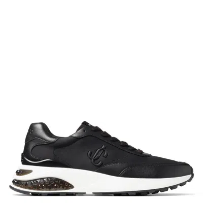 Jimmy Choo Memphis Neoprene And Leather Trainers In Black