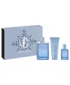 Jimmy Choo Men's 3-pc. Aqua Woody Marine Eau De Toilette Gift Set In Transparent