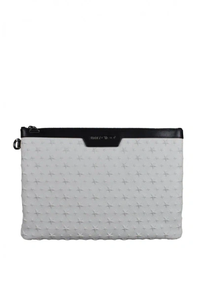 Jimmy Choo Men Derek Clutch Bag In White