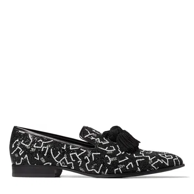 Jimmy Choo Men's Foxley Caviar Bead Embroideryr Slippers In Black
