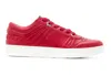Jimmy Choo Men's Hawaii/m Red Calf Leather Trainers In Multi