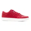 Jimmy Choo Men's Hawaii/m Red Calf Leather Trainers In Multi