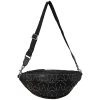 JIMMY CHOO JIMMY CHOO MEN'S KIRT STAR STUDDED BELT BAG IN BLACK/SILVER