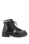 Jimmy Choo Marlow Monogram Hiking Boots In Black