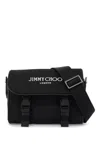 Jimmy Choo Men's Nylon Crossbody Bag Eli With Shoulder In Black