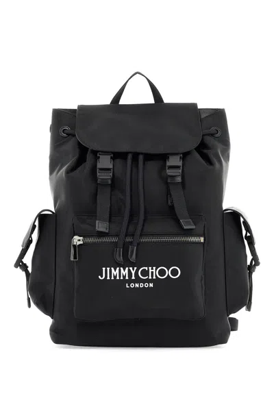 Jimmy Choo Men's Nylon Filmore Backpack For In Nero