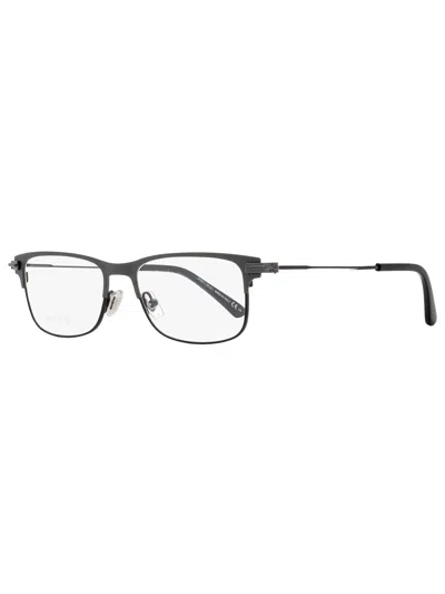 Jimmy Choo Men's Rectangular Eyeglasses Jm006 807 Matte/shiny Black 54mm In White