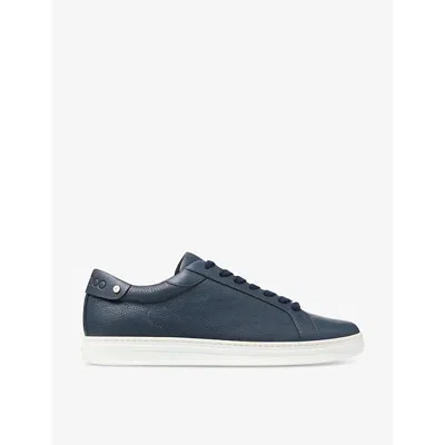 Jimmy Choo Mens V Vy Rome M Logo-embossed Leather Low-top Trainers In V Navy