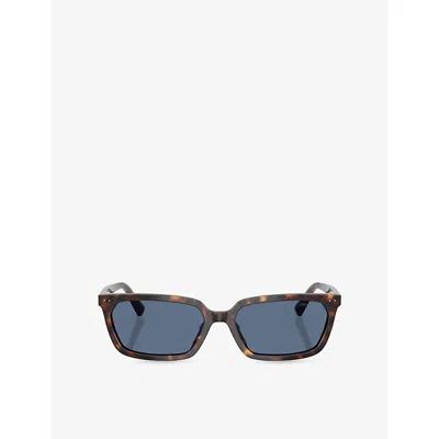 Jimmy Choo Mens Brown Jc5050u Pillow-frame Tortoiseshell Acetate Sunglasses