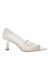Jimmy Choo Mesh And Leather Pumps In White
