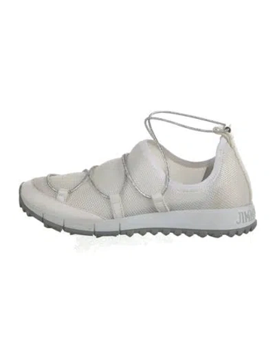 Pre-owned Jimmy Choo Mesh Athletic Sneakers In White