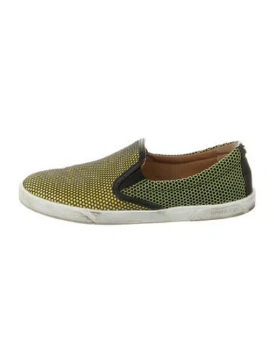 Pre-owned Jimmy Choo Mesh Polka Dot Print Loafers In Multi