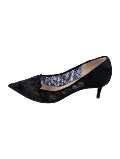 Pre-owned Jimmy Choo Mesh Pumps In Black