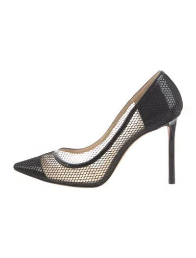 Pre-owned Jimmy Choo Mesh Pumps In Black