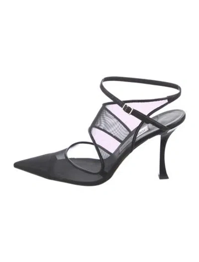 Pre-owned Jimmy Choo Mesh Pumps In Black