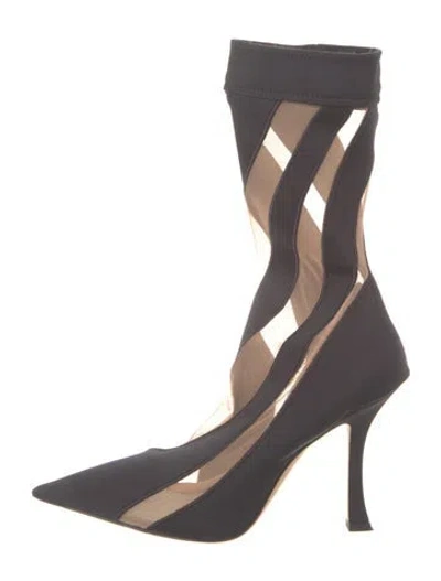 Pre-owned Jimmy Choo Mesh Striped Boots In Multicolor