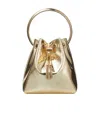 Jimmy Choo Mini Bon Bon Mirror Top Handle Bag In Nude